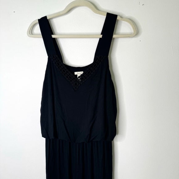 Soma Black Sleeveless Crochet Neck Jumpsuit Romper Medium - Picture 5 of 7